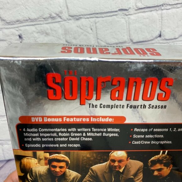 The Sopranos Season 4 DVD The Complete Fourth Season Box Set Silver Foil - VG - Picture 3 of 8